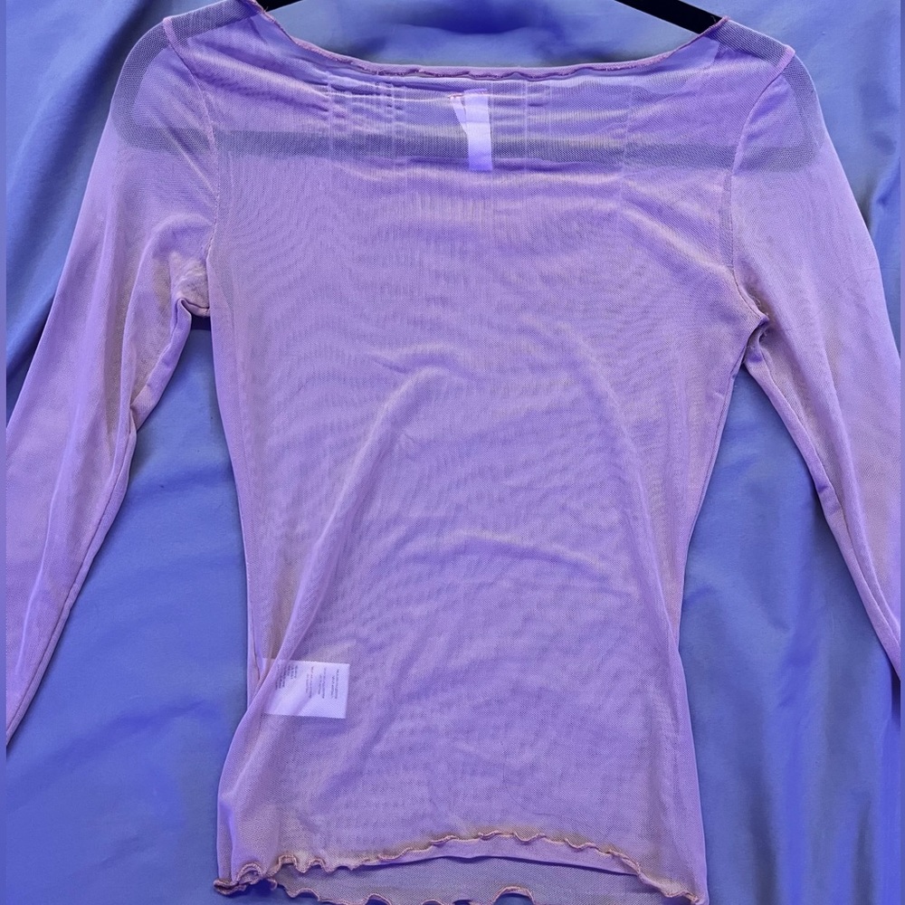 Pink sheer urban outfitters top - Picture 2 of 5